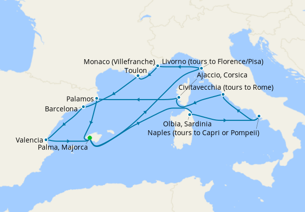 Cruise Itinerary Map