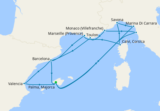 Cruise Itinerary Map