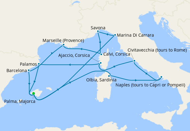 Cruise Itinerary Map