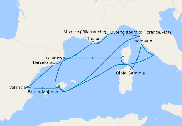 Cruise Itinerary Map