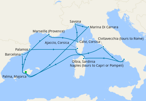 Cruise Itinerary Map