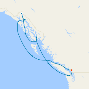 Alaska with Dawes Glacier from Vancouver with Stay
