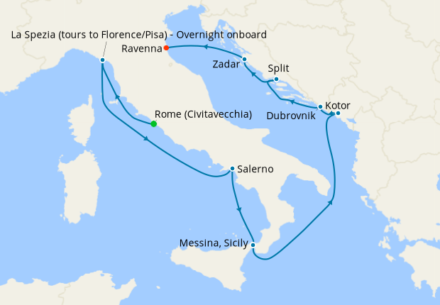 Cruise Itinerary Map