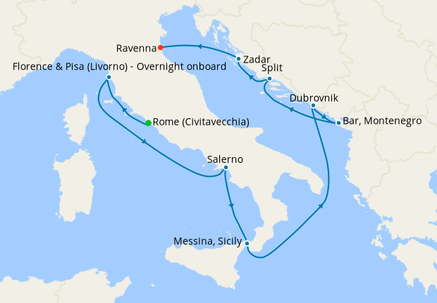 Cruise Itinerary Map