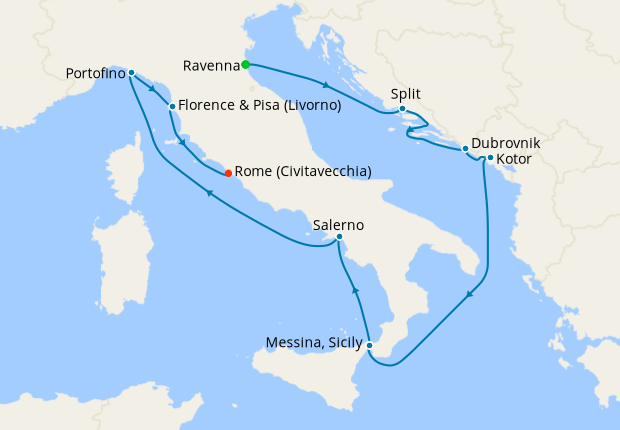 Cruise Itinerary Map
