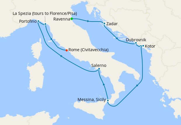 Cruise Itinerary Map