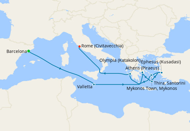 Cruise Itinerary Map
