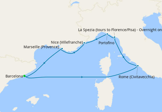 Cruise Itinerary Map