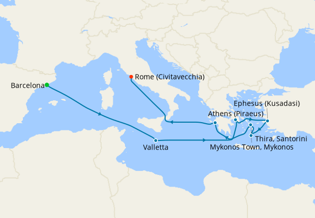 Cruise Itinerary Map