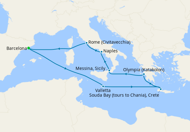 Cruise Itinerary Map