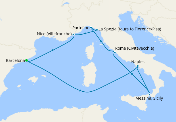 Cruise Itinerary Map