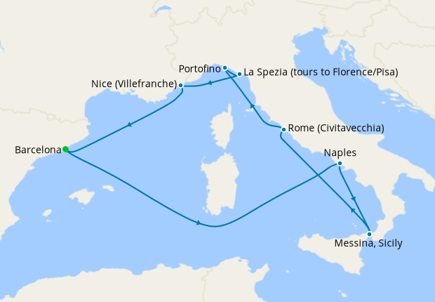 Cruise Itinerary Map