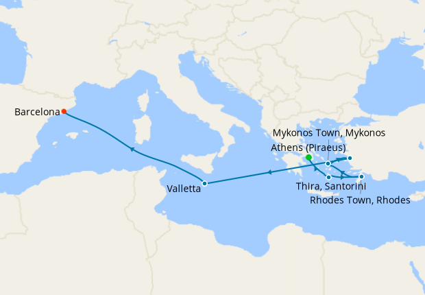 Cruise Itinerary Map