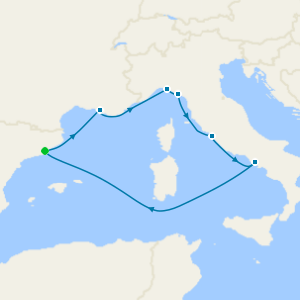 Italy, Spain & French Riviera from Barcelona
