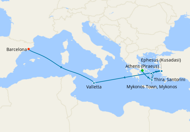 Cruise Itinerary Map