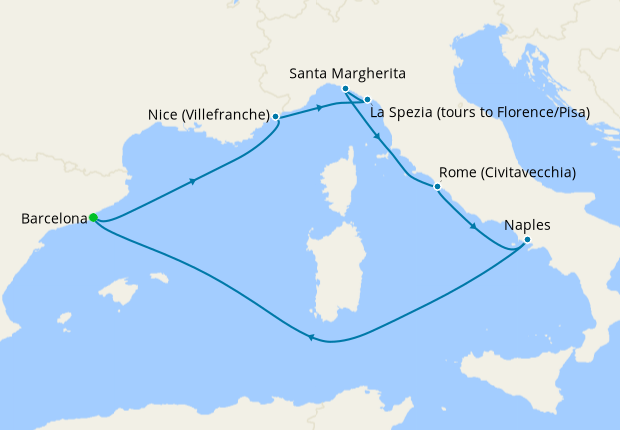 Cruise Itinerary Map