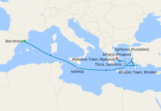 Cruise Itinerary Map