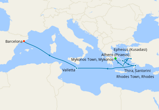 Cruise Itinerary Map