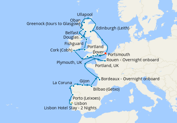 Cruise Itinerary Map