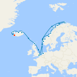 Norwegian Fjords & Icelandic Intrigue from Dover with Stay