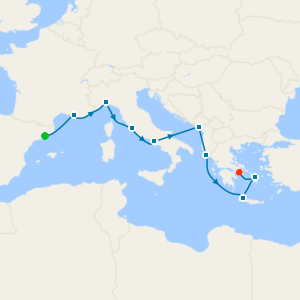 Grand Western Mediterranean Fly Cruise from Barcelona