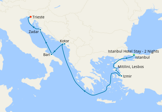 Cruise Itinerary Map