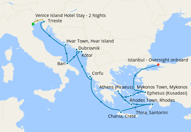 Cruise Itinerary Map
