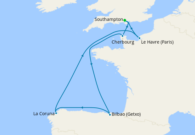 Cruise Itinerary Map