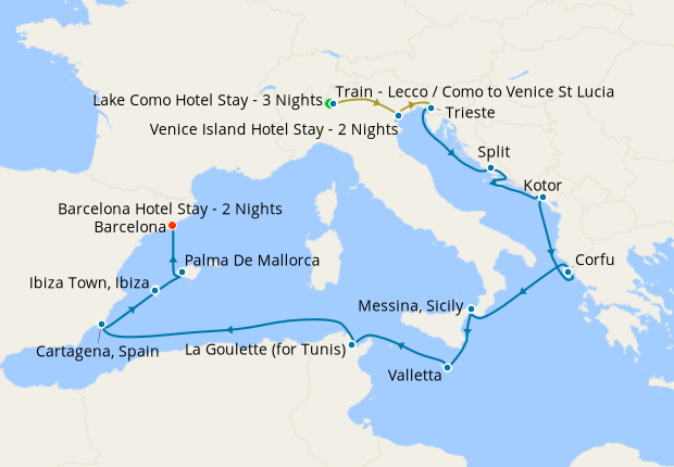 Cruise Itinerary Map