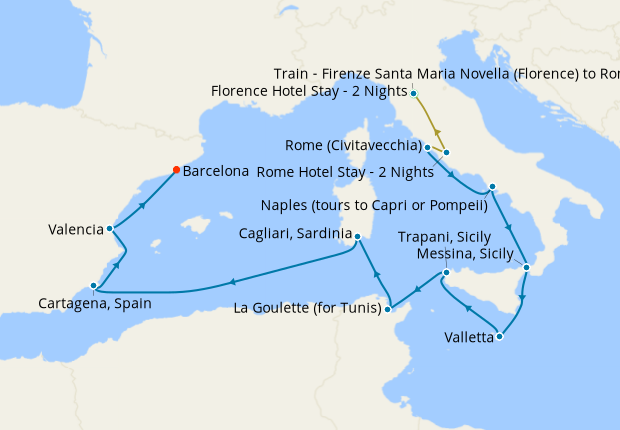 Cruise Itinerary Map
