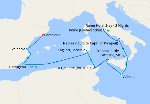 Cruise Itinerary Map