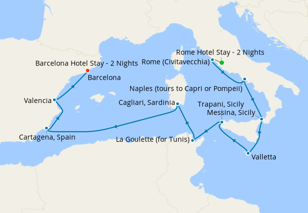 Cruise Itinerary Map