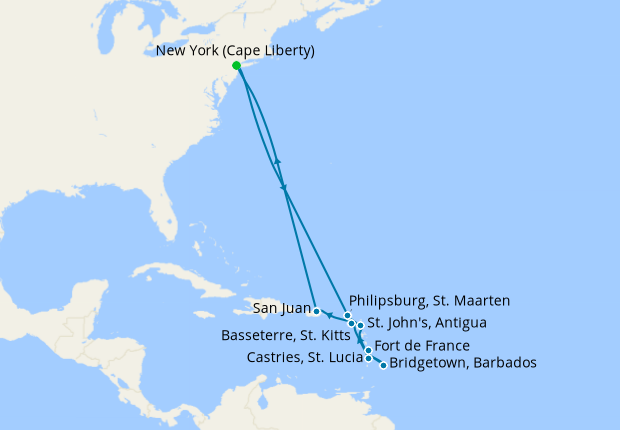 Cruise Itinerary Map