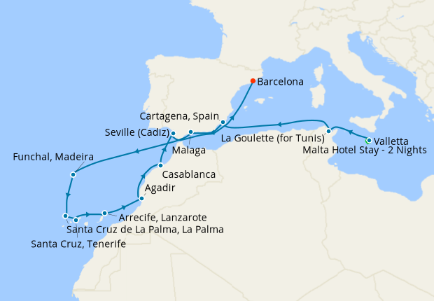 Cruise Itinerary Map