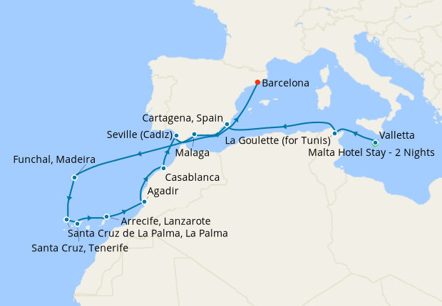 Cruise Itinerary Map