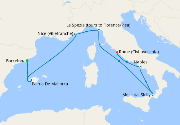 Cruise Itinerary Map