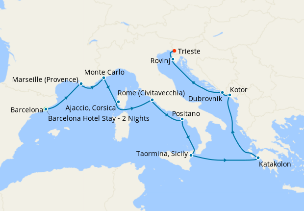 Cruise Itinerary Map