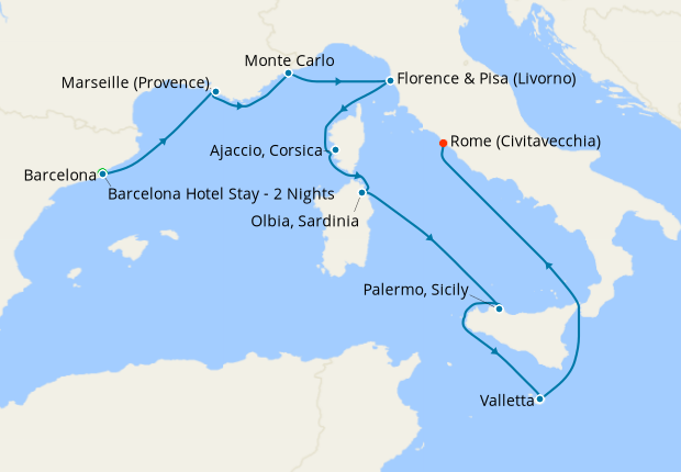Cruise Itinerary Map
