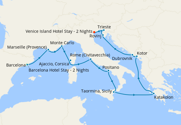 Cruise Itinerary Map