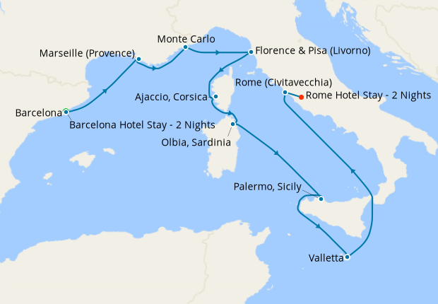 Cruise Itinerary Map