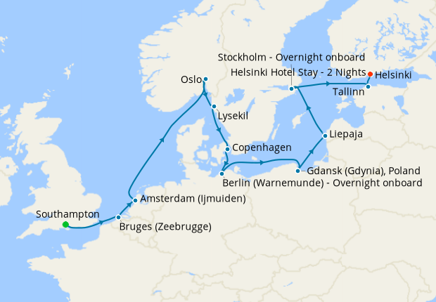 Cruise Itinerary Map