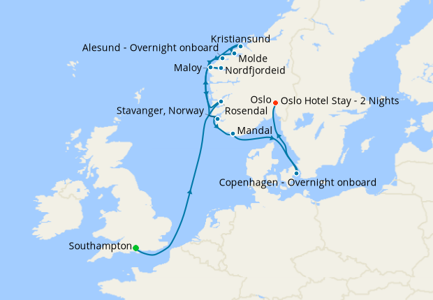 Cruise Itinerary Map