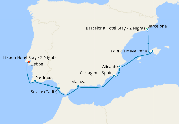 Cruise Itinerary Map