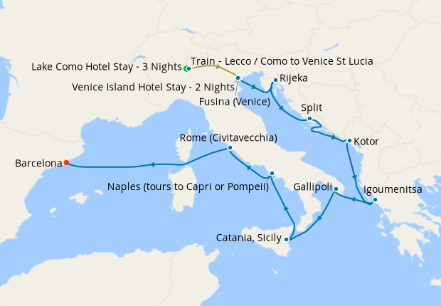 Cruise Itinerary Map