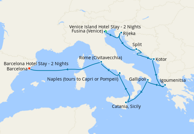Cruise Itinerary Map