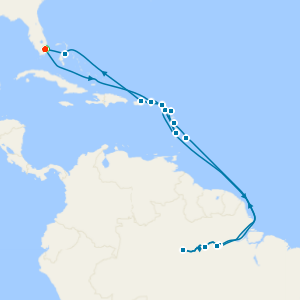 Amazon & Caribbean Isles with Miami Beach Stay