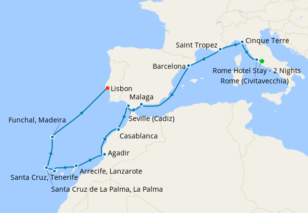 Cruise Itinerary Map
