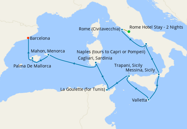 Cruise Itinerary Map
