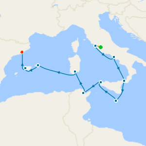 Mediterranean Isles with Rome & Barcelona Stays