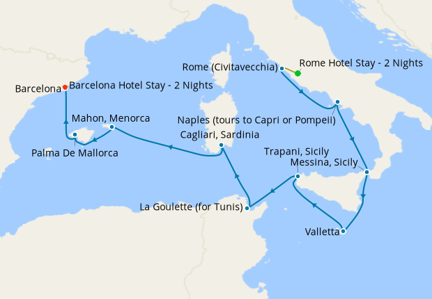 Cruise Itinerary Map